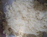 A picture of step 2 of Basbousa/ Harissa.