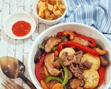 Foto langkah ke 5 dari resep Tumis Tahu Sutera Sukiyaki (sapo tahu).