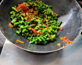 A picture of step 3 of String Beans bhaji.