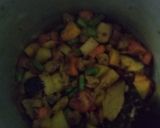 A picture of step 2 of Masala khichdi with pomegranate raita.