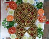 A picture of step 14 of Moong dal waffels.
