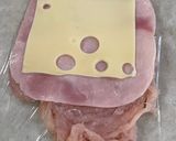 A picture of step 3 of Chicken Cordon Bleu.