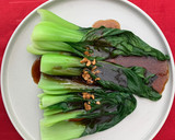 A picture of step 6 of Bok Choi with Garlic and Oyster Sauce.