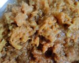 A picture of step 1 of Sapodilla walnut halwa.