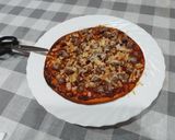 Foto del paso 4 de la receta: Pizza de hamburguesa con cebolla y Queso (invención mía)