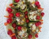 A picture of step 4 of Stuffed capsicum/ bell pepper.