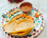 A picture of step 4 of Soya flour ajwain puri.