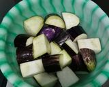 Foto langkah ke 2 dari resep Oseng Terong Tahu Pedas Tanpa Minyak (Diet Food).