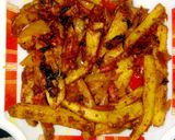 A picture of step 6 of Chips masala.