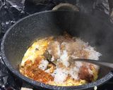 A picture of step 1 of Kimchi Fried Rice.