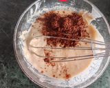 A picture of step 2 of Guava chocolate brownie cake.