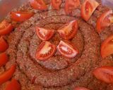A picture of step 4 of Kabab bil Sayniyeh (Baked Kebab in a Tray).