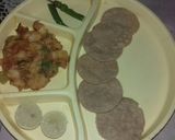 A picture of step 4 of Oats puri chhat.
