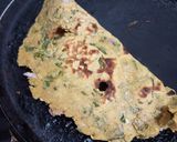 A picture of step 6 of Jowar thalipeeth.