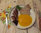 Vaddisznókaraj 🦌, vörösboros 🍷 körtével 🍐 és ➕ sütőtök 🎃 pürével 🍽️ recept fázis 8 fotója