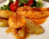 Foto del paso 4 de la receta: Abadejo a la gallega con patatas a la sal, curry y verde