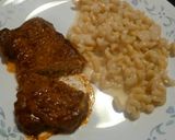 A picture of step 7 of Oven Baked BBQ pork chops.