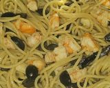Foto del paso 4 de la receta Spaguettis con langostinos y anchoas
