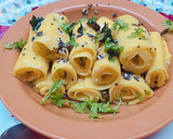 A picture of step 7 of Gujarati khandvi.
