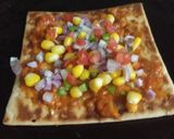 A picture of step 3 of Corn Capsicum Pizza.