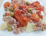 Foto del paso 2 de la receta Ensalada de patatas con pimientos asados