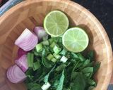 A picture of step 1 of Mint Chutney.
