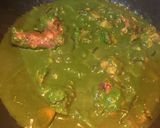 A picture of step 10 of Palak Chicken.