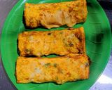 Hình bước làm 3 của món Trứng cuộn trái tim
