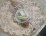 A picture of step 8 of Chicken tandoori wrap.