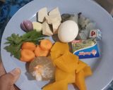Foto langkah ke 1 dari resep Kabocha "The Giant Tiger Prawn"  Egg.
