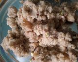 A picture of step 3 of Makhna and besan barfi.