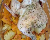 Foto del paso 3 de la receta: Pollo al horno con verduras