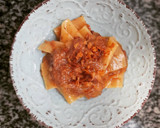 Foto del paso 7 de la receta: Pasta con salsa de rabo de ternera y cebolla caramelizada
