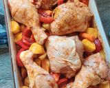 Ofenhähnchen auf Gemüse in Tomatensauce Rezeptschritt 8 Foto
