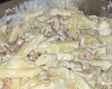 Foto del paso 5 de la receta: Macarrones con nata, bacon, queso y champiñones