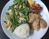 Foto langkah ke 4 dari resep Buncis Cah Kembang tahu telor.