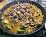 Une image de l'étape 16 de Riz à l'agneau, courgettes et panais.