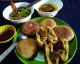 A picture of step 6 of Leftover Bharit stuffed Bati.