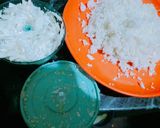 A picture of step 1 of Cabbage Manchurian.