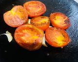 A picture of step 3 of Kaddi patalghanta chudchuda (Roasted tomato with bamboo shoots).