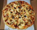 A picture of step 5 of Chicken Fajita Pizza💛🍕.