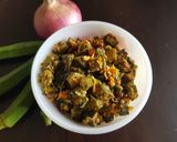 A picture of step 6 of Ladies finger/ Vendakka/ Okra/ Bhindi Poriyal.