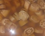 A picture of step 3 of Chatpati beh (lotus roots).