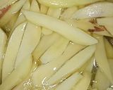 A picture of step 1 of Chatpate Laal Aloo fries 🍟.