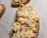 Sonkás, kukoricás, hagymás grillezett melegszendvics (vegán) recept fázis 3 fotója