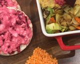 A picture of step 4 of Colorful healthy dinner.