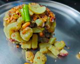 A picture of step 5 of Sweet potato peanut chat.