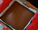 A picture of step 6 of Tiramisu, and Cocoa Sponge with plenty of Coffee Syrup.