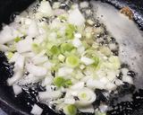 A picture of step 1 of Green onion potato sabzi.