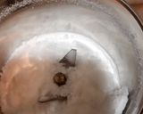 A picture of step 2 of Kesar Mishri Srikhand.